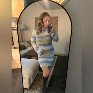 SHEIN Multicolor Long Sleeve Knit Dress